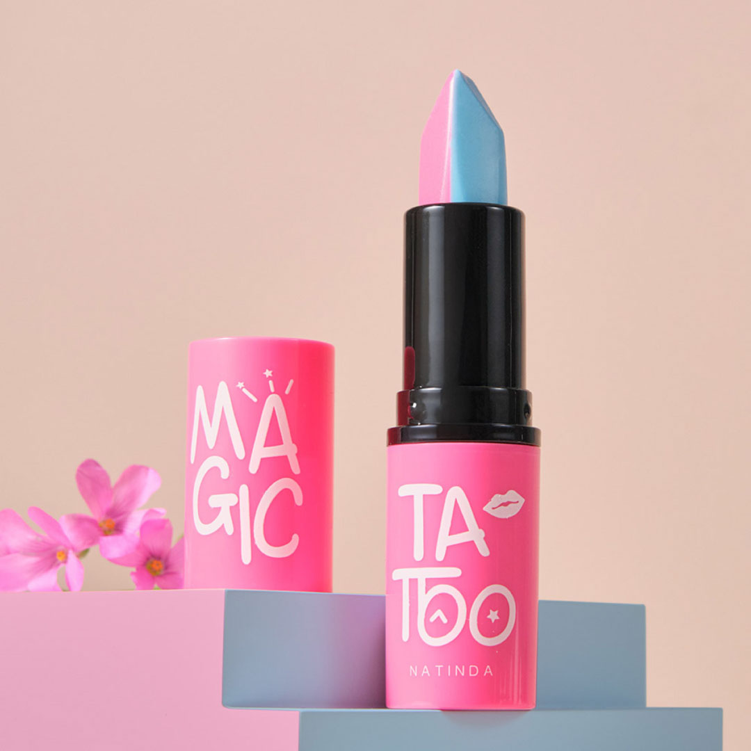NATINDA Magic Tattoo Lipstick – pH Color-Changing Lip Balm 3.5g x 2