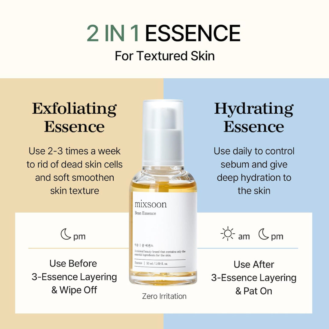 Mixsoon Bean Essence – Exfoliating & Hydrating Serum (50ml)