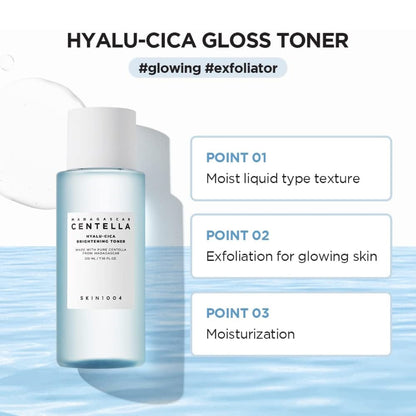 SKIN1004 Hyalu-CICA Brightening Toner with AHA + LHA (210ml)